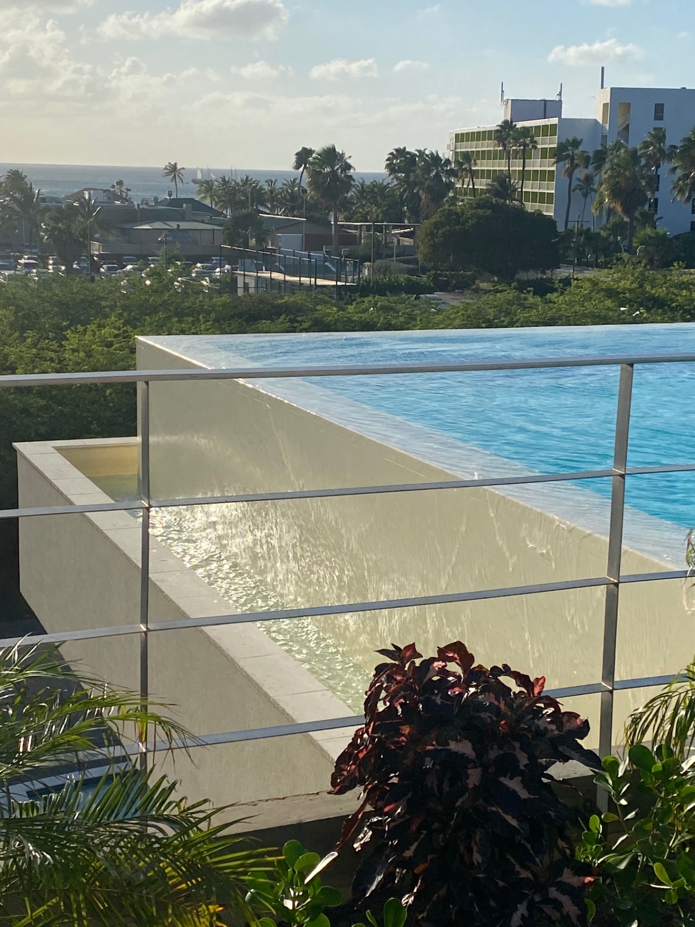 Infinity pool at golden hour